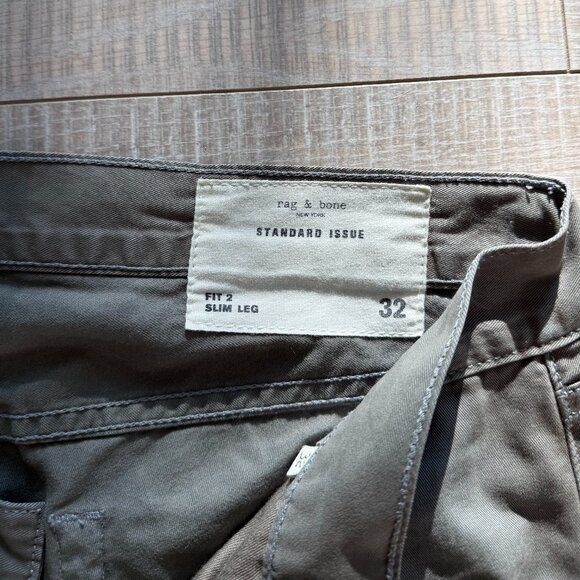 Rag and Bone 5-Pocket Fit 2 Green 5-Pocket Jeans 32x33 - Picture 2 of 5